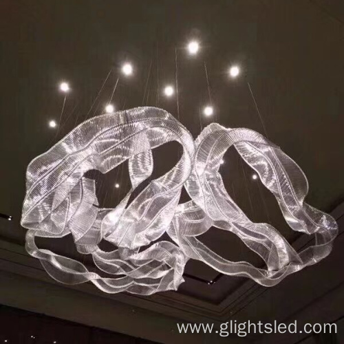 Hotel lobby Modern custom big project chandelier light